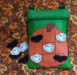 Pumpkin Tic Tac Toe Zip bag and Game Pieces