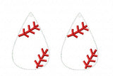 Teardrop Baseball/Softball Earring Version 2 - 2 Styles