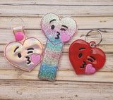 Emoji Heart Kiss Key Fob - 2 styles