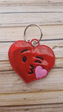 Emoji Heart Kiss Key Fob - 2 styles