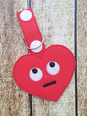 Emoji Heart Eye Roll Key Fob - 2 styles