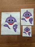 Shark Family Applique SET - 6 Designs - 3 Sizes