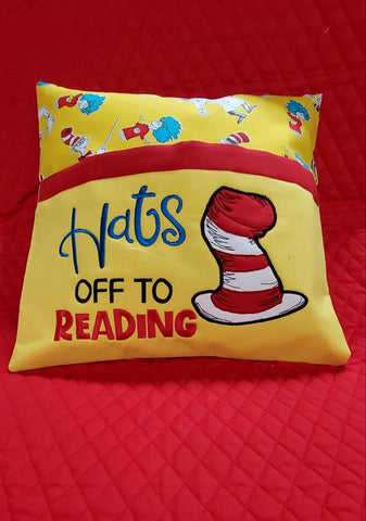 Hats off to reading Reading Pillow