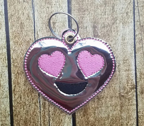 Emoji Heart Heart Eyes Key Fob -2 styles
