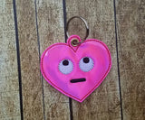 Emoji Heart Eye Roll Key Fob - 2 styles