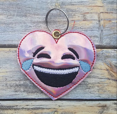 Emoji Heart Laughing Key Fob - 2 styles