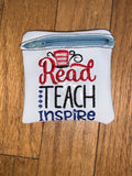 Read, Teach, Inspire Zip Bag