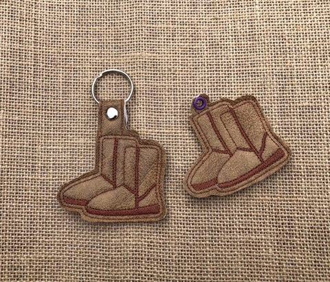 Suede Boots Key Fob