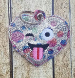 Emoji Heart Tongue Key Fob - 2 styles