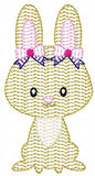 Woodland Animal Bunny Sketch - GIRL - 3 Sizes