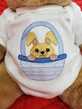 Bunny in basket boy sketch