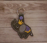 Circus Elephant Key Fob and Charm