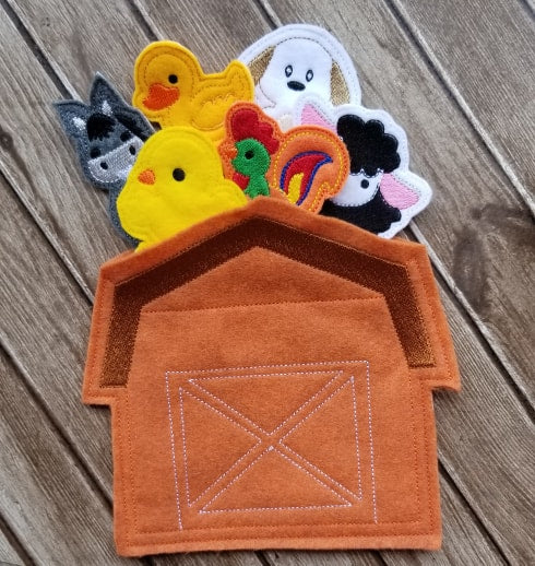 Barn Puppet Barnyard Farm Animal Finger Puppet Set - 6 Designs – A-Z Blanks and Designs
