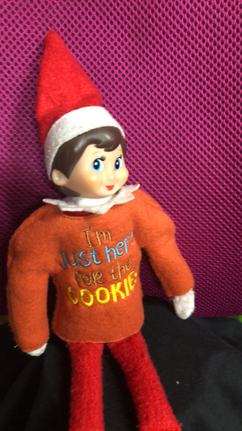 Just Here for the Cookies Elf Sweater