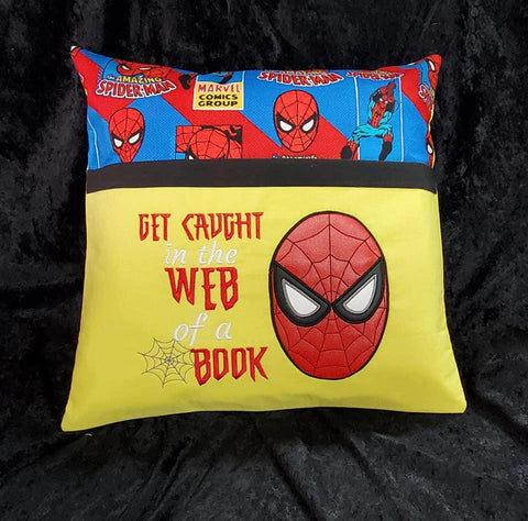 Get Caught in the Web of a book - Reading Pillow
