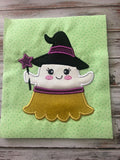 Halloween Ghost Witch Applique - 6 Sizes