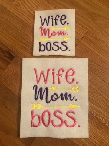 Wife, Mom, Boss Wording